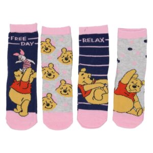 Winnie the Pooh 4 Pack Socks - Relax - Image 1