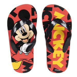Mickey Mouse Flip Flops -Red - Image 1