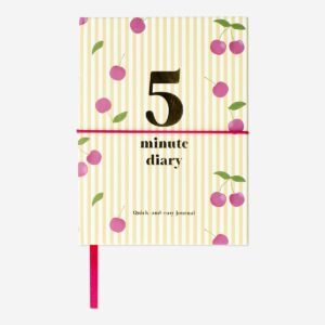 5 min diary with cherry print