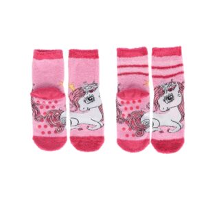 Unicorn 2-Pack Fluffy Socks - Image 1
