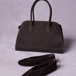 Leni Flat And Heidee Bag Brown Suede Bundle - Image 1