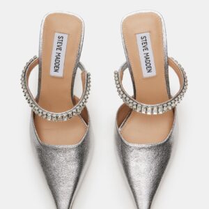 Brecki Silver Leather Rhinestones - Image 4