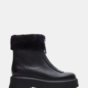 Jones Faux Fur Black Leather - Image 1