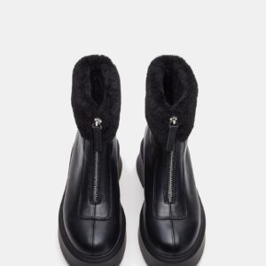 Jones Faux Fur Black Leather - Image 5