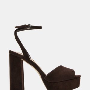 Lourdes Chocolate Brown Suede - Image 1