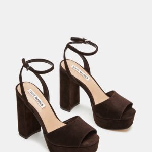 Lourdes Chocolate Brown Suede - Image 3