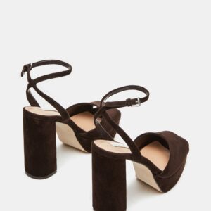 Lourdes Chocolate Brown Suede - Image 6