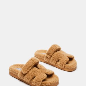 Mayven Faux Shearling Camel Fabric - Image 3