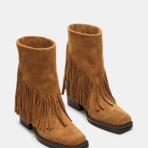 Pia Fringe Chestnut Suede - Image 2