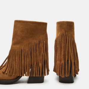 Pia Fringe Chestnut Suede - Image 3