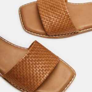 Sandra Woven Tan Leather - Image 4