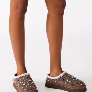 Selena Grey Suede Rhinestones - Image 2