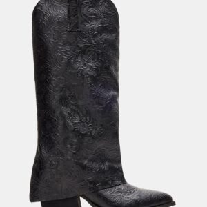 Sorvino Embossed Black Leather - Image 1