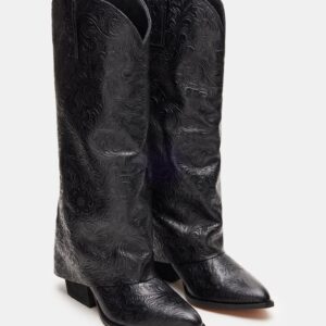 Sorvino Embossed Black Leather - Image 2