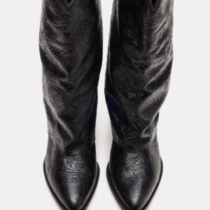 Sorvino Embossed Black Leather - Image 4