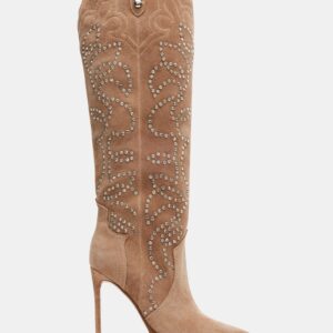 Tyrant Taupe Suede Rhinestones