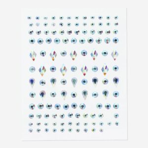 Adhesive face jewels in multiple colours - 100 pieces - Image 2