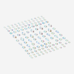 Adhesive face jewels in multiple colours - 100 pieces - Image 3