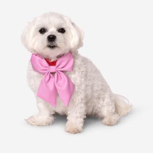 Adjustable pet collar with bow