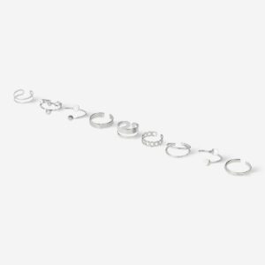Adjustable silver rings - 9 pcs - Image 2