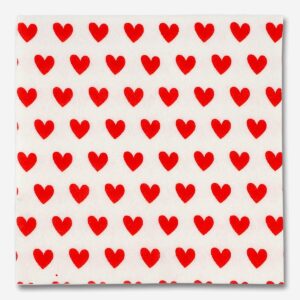 Heart-Printed All Purpose Cloths - 4 pcs