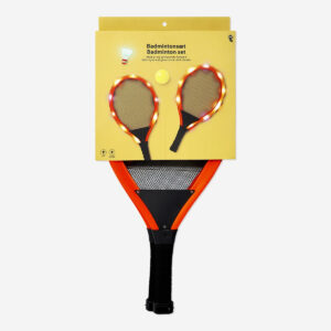 Badminton set with LED lights