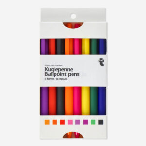 Coloured Ballpoint Pens - 8 pcs