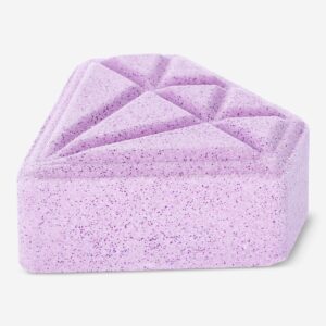 Diamond-shaped pink bath fizzer with raspberry fragrance - Image 2