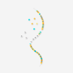 Bead set with string - Tropical colours and letters - Image 3