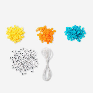 Bead set with string - Tropical colours and letters - Image 2