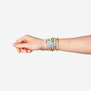 Bead set with string - Tropical colours and letters - Image 1