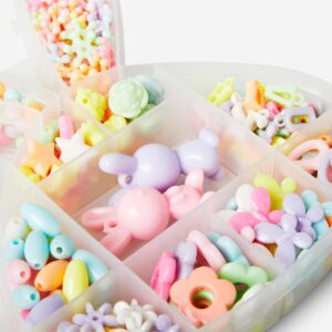 Bead set with string - Pastel colours - Image 3