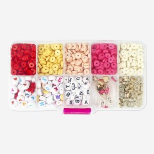 Bead set with string - Colourful beads and letters - Image 1