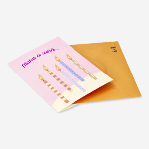 Birthday candles card with envelope - Image 3