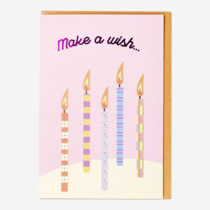 Birthday candles card with envelope