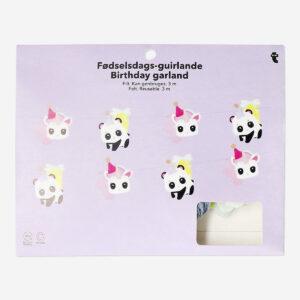 Birthday garland with felt animals - 300 cm - Image 1