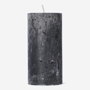 Black Rustic Pillar Candle - 12 cm - Image 2