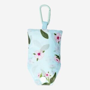 Blue foldable bag with cherry blossoms - Image 3