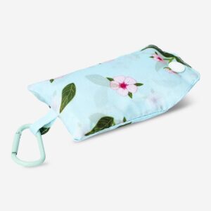 Blue foldable bag with cherry blossoms - Image 2
