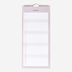 Blue Monthly Wall Calendar - English - Image 3