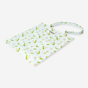 Blue tote bag with cherry blossoms - Image 3