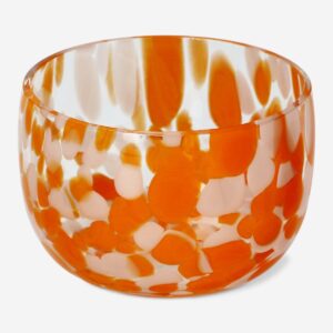 Bowl with orange dots - Image 1