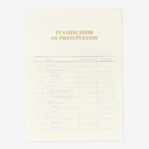 Budget Planner A5 - Spanish