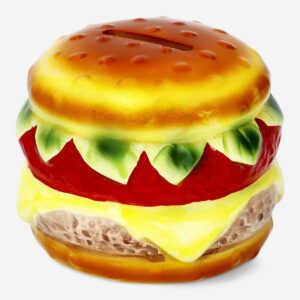 Burger shaped money box