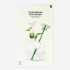 Butterfly shaped drink stirrers - 8 pcs - Image 1