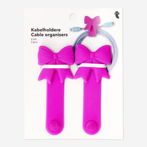 Pink cable organisers - 2 pcs