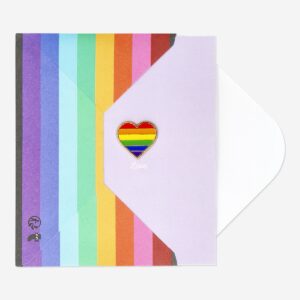 Card with envelope. Pride heart - Image 3
