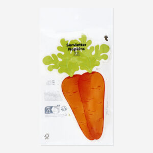 Carrot shaped napkins - 16 pcs - Image 3
