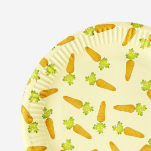 Carrot shaped paper plates - 8 pcs - Image 3