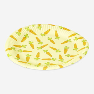 Carrot shaped paper plates - 8 pcs - Image 1